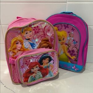 Disney Pink Princess and Fairy Backpack Set